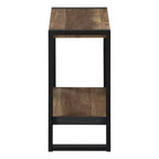 Table d'appoint moderne Okak avec pieds en boucle, table d'extrémité avec étagère de rangement inférieure et plateau épais, table de canapé pour salon