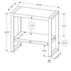 Table d'appoint moderne Okak avec pieds en boucle, table d'extrémité avec étagère de rangement inférieure et plateau épais, table de canapé pour salon