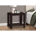 Table d'appoint moderne Okak avec pieds en boucle, table d'extrémité avec étagère de rangement inférieure et plateau épais, table de canapé pour salon