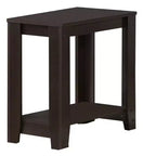 Table d'appoint moderne Okak avec pieds en boucle, table d'extrémité avec étagère de rangement inférieure et plateau épais, table de canapé pour salon