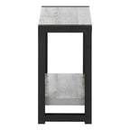 Table d'appoint moderne Okak avec pieds en boucle, table d'extrémité avec étagère de rangement inférieure et plateau épais, table de canapé pour salon