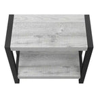 Table d'appoint moderne Okak avec pieds en boucle, table d'extrémité avec étagère de rangement inférieure et plateau épais, table de canapé pour salon