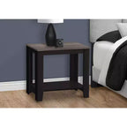 Table d'appoint moderne Okak avec pieds en boucle, table d'extrémité avec étagère de rangement inférieure et plateau épais, table de canapé pour salon