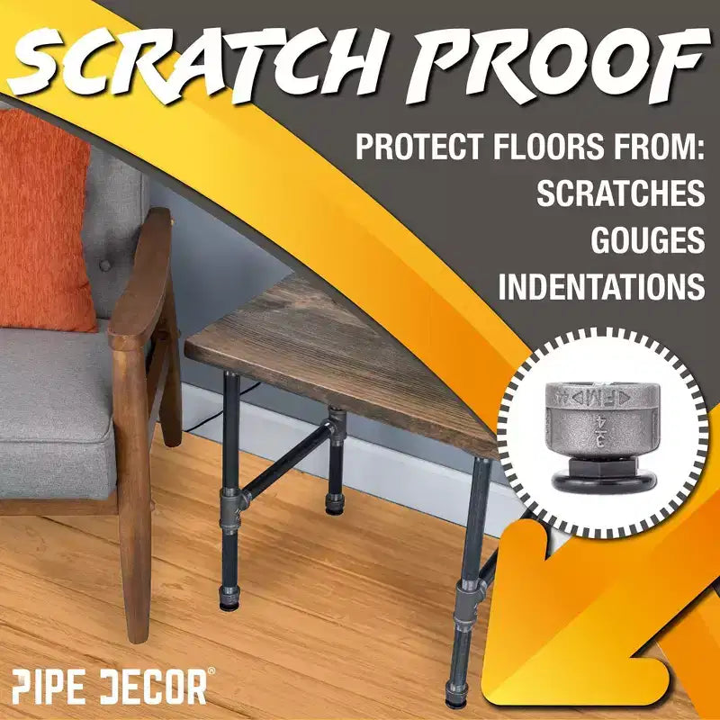 Niveleurs de pieds de meubles Pipe Decor pour pieds de tuyau (lot de 4)