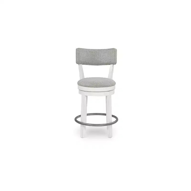 Signature Design by Ashley Robbinsdale Tabouret de bar pivotant rembourré, lot de 2, blanc antique
