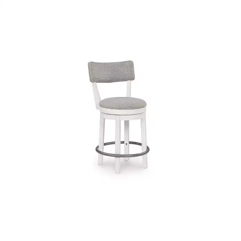 Signature Design by Ashley Robbinsdale Tabouret de bar pivotant rembourré, lot de 2, blanc antique