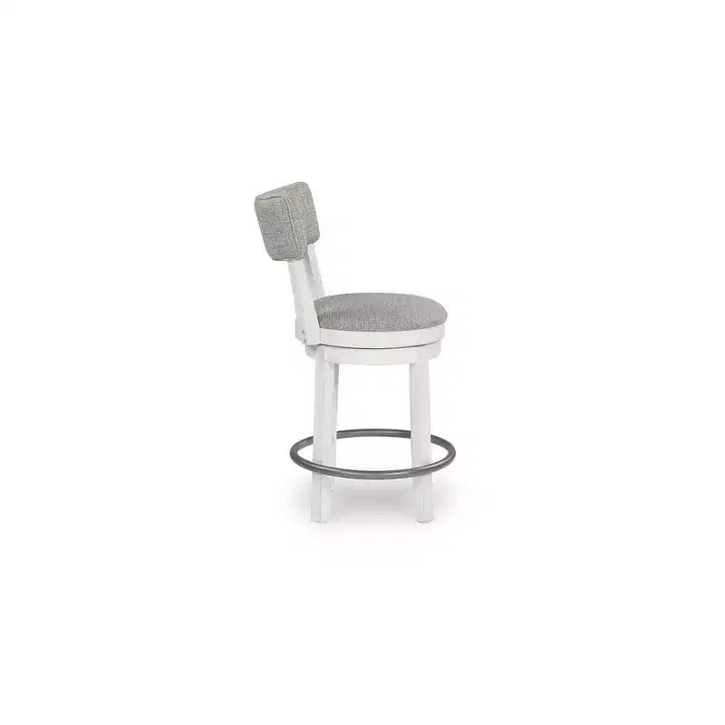 Signature Design by Ashley Robbinsdale Tabouret de bar pivotant rembourré, lot de 2, blanc antique