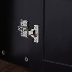 Meuble d'entrée avec banc, 8 armoires, 4 compartiments à chaussures et 4 crochets, Organisateur de buanderie noir