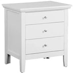 Table de chevet blanche élégante et décontractée
