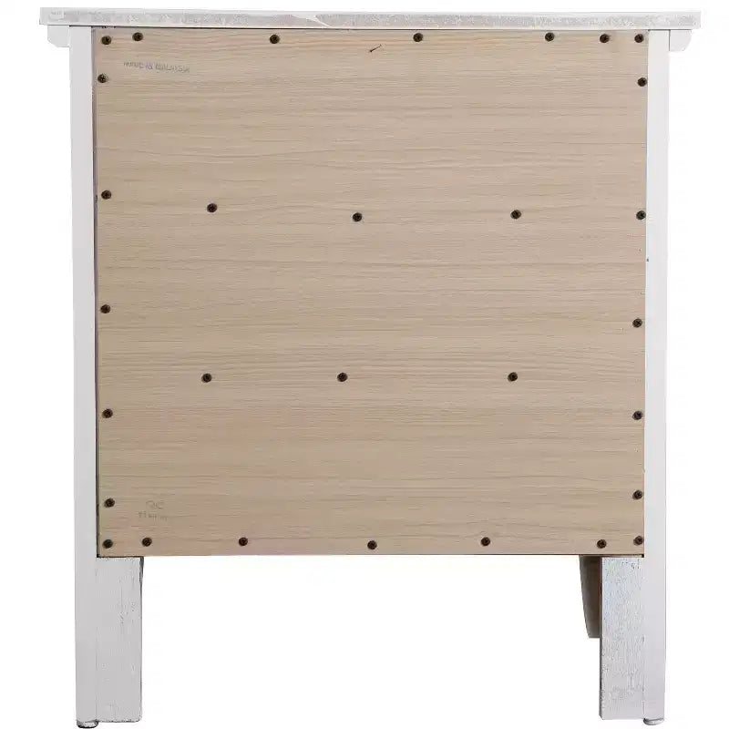 Table de chevet blanche élégante et décontractée