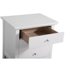 Table de chevet blanche élégante et décontractée