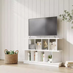 Étagère de rangement à 8 cases, meuble ouvert avec 10 panneaux
