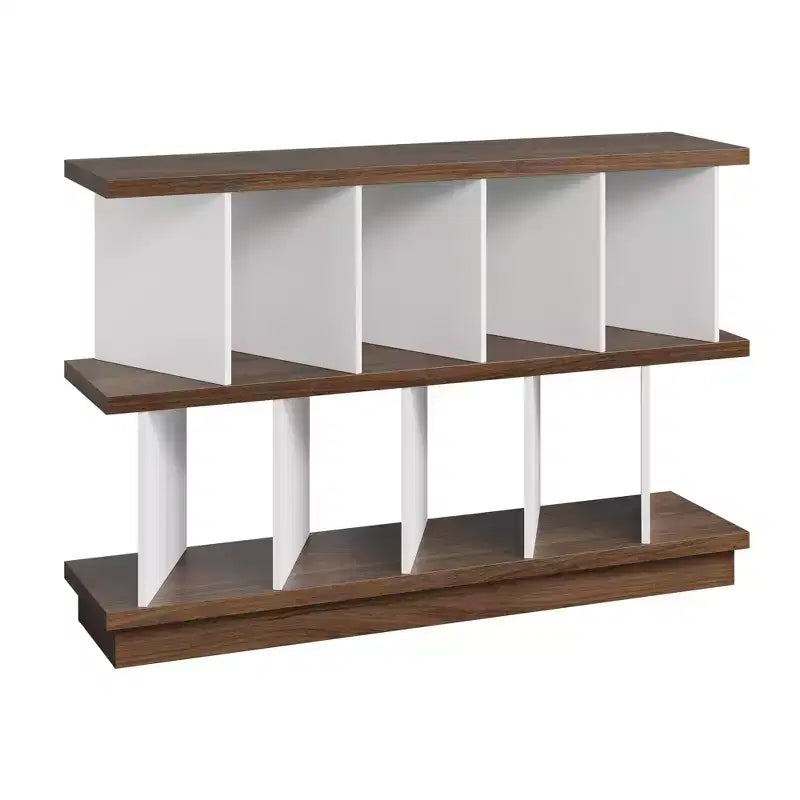Étagère de rangement à 8 cases, meuble ouvert avec 10 panneaux