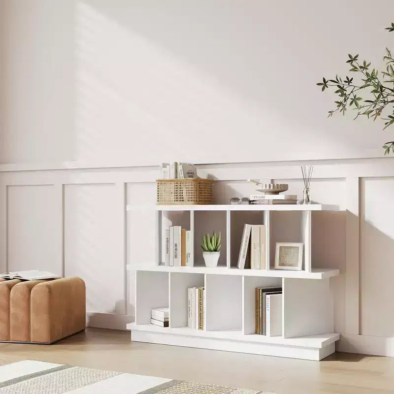 Étagère de rangement à 8 cases, meuble ouvert avec 10 panneaux