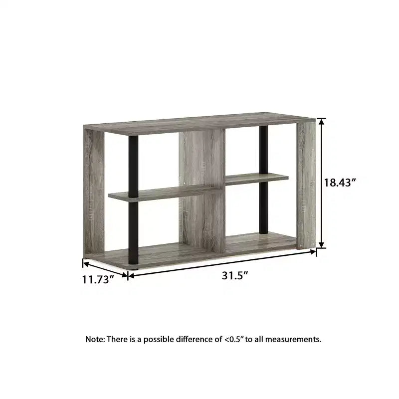 Table basse HOMLUX à 3 niveaux avec étagères ouvertes Petite table d'appoint pour salon et chambre à coucher