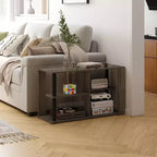 Table basse HOMLUX à 3 niveaux avec étagères ouvertes Petite table d'appoint pour salon et chambre à coucher