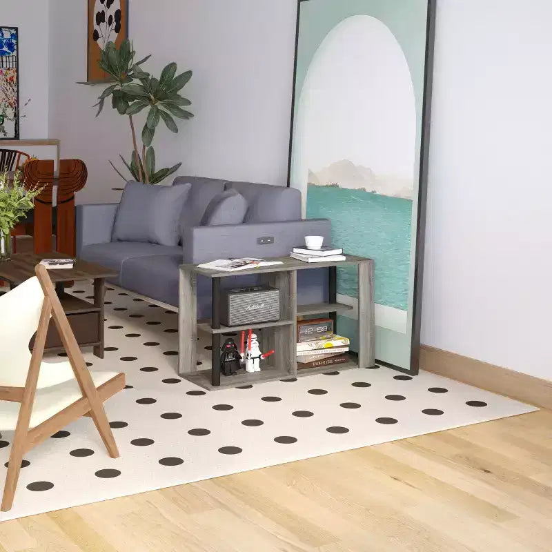 Table basse HOMLUX à 3 niveaux avec étagères ouvertes Petite table d'appoint pour salon et chambre à coucher