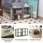 Table basse HOMLUX à 3 niveaux avec étagères ouvertes Petite table d'appoint pour salon et chambre à coucher