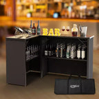 VINGLI 45 Table de bar portable de qualité commerciale pour événements, station de bar mobile, table de bar pop-up extérieure intérieure avec jupe