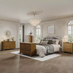 Commode moderne à 3 tiroirs, meuble de rangement en bois avec élégantes poignées métalliques, commode compacte pour chambre à coucher, salon, entrée, couloir
