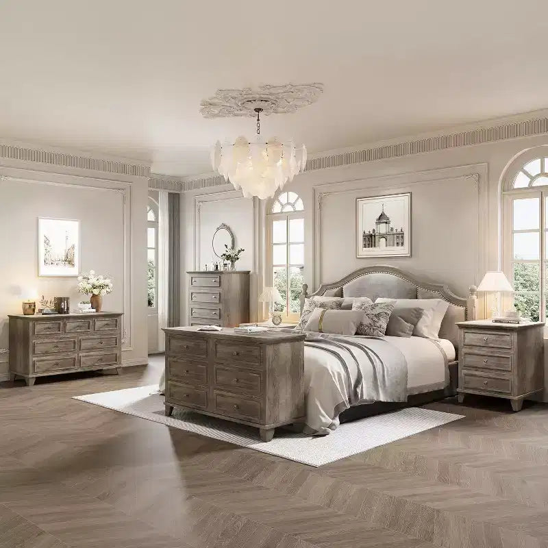 Commode moderne à 3 tiroirs, meuble de rangement en bois avec élégantes poignées métalliques, commode compacte pour chambre à coucher, salon, entrée, couloir