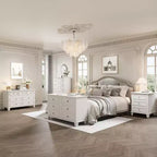 Commode moderne à 3 tiroirs, meuble de rangement en bois avec élégantes poignées métalliques, commode compacte pour chambre à coucher, salon, entrée, couloir