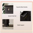 Commode moderne à 3 tiroirs, meuble de rangement en bois avec élégantes poignées métalliques, commode compacte pour chambre à coucher, salon, entrée, couloir