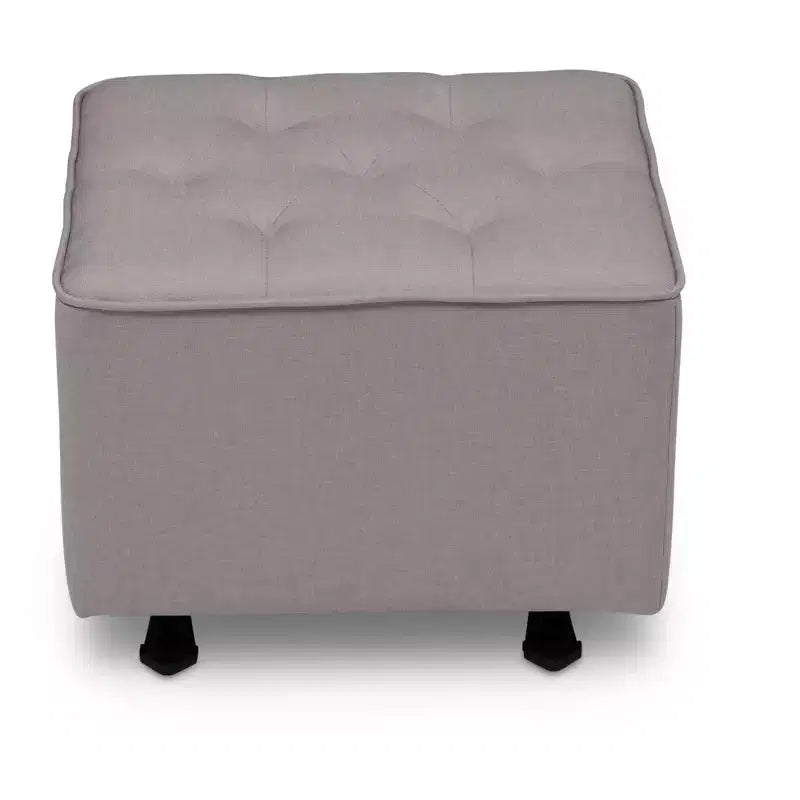 Delta Children Emma Pouf ottoman à losanges touffetés, Gris français