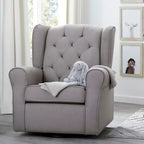 Delta Children Emma Pouf ottoman à losanges touffetés, Gris français