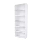 Homez Étagère bibliothèque 6 tablettes de 63,23 po de haut en bois avec tablettes réglables