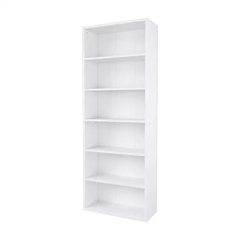 Homez Étagère bibliothèque 6 tablettes de 63,23 po de haut en bois avec tablettes réglables