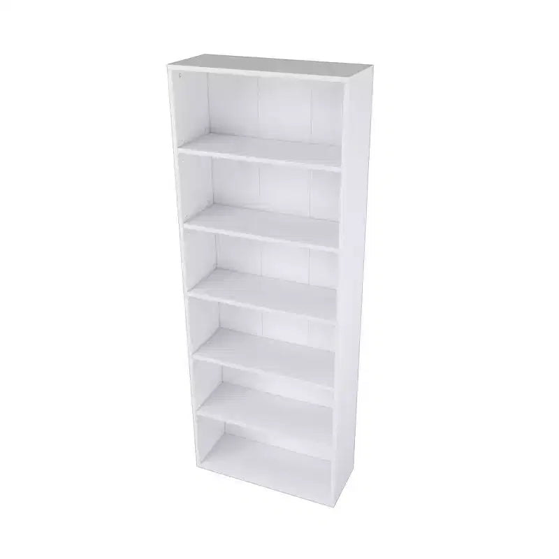 Homez Étagère bibliothèque 6 tablettes de 63,23 po de haut en bois avec tablettes réglables