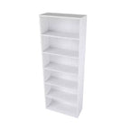 Homez Étagère bibliothèque 6 tablettes de 63,23 po de haut en bois avec tablettes réglables