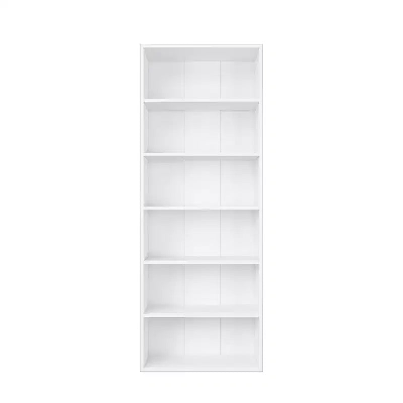Homez Étagère bibliothèque 6 tablettes de 63,23 po de haut en bois avec tablettes réglables