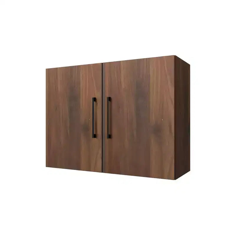 Meuble haut de cuisine Homez de 31,49 po (L) x 11,81 po (P) x 23,62 po (H) en noyer avec étagères réglables