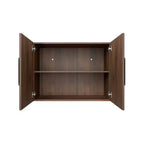 Meuble haut de cuisine Homez de 31,49 po (L) x 11,81 po (P) x 23,62 po (H) en noyer avec étagères réglables