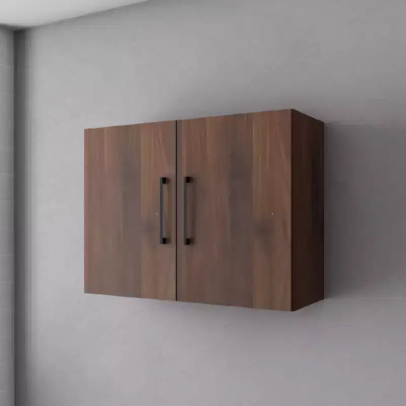 Meuble haut de cuisine Homez de 31,49 po (L) x 11,81 po (P) x 23,62 po (H) en noyer avec étagères réglables