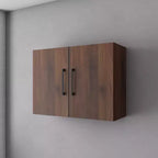 Meuble haut de cuisine Homez de 31,49 po (L) x 11,81 po (P) x 23,62 po (H) en noyer avec étagères réglables