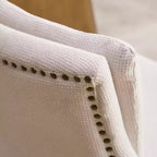 MAYEERTY Chaises de salle à manger modernes - Coussin en chenille double couche, pieds incurvés en bois massif, dossier mi-hauteur, lot de 2