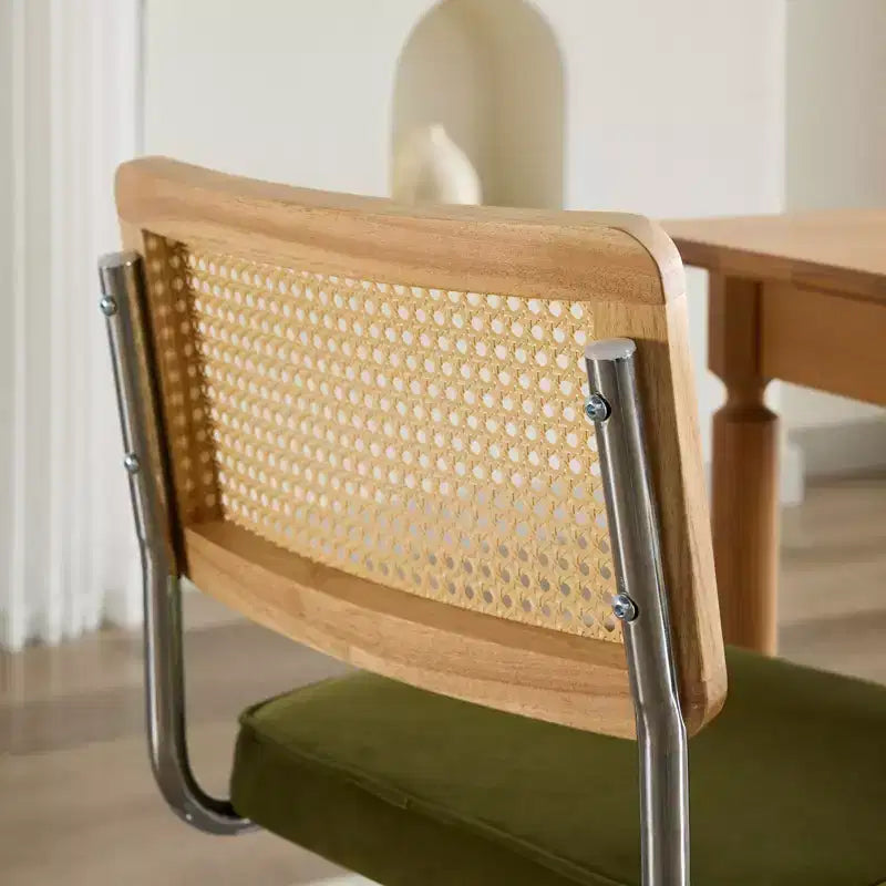 MAYEERTY Chaises de salle à manger modernes - Tissu côtelé, piètement en métal doré, capitonnage cannelé, sans accoudoirs, lot de 2