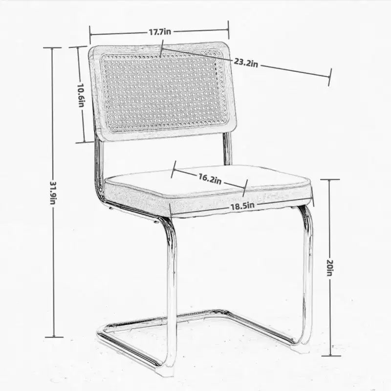 MAYEERTY Chaises de salle à manger modernes - Tissu côtelé, piètement en métal doré, capitonnage cannelé, sans accoudoirs, lot de 2