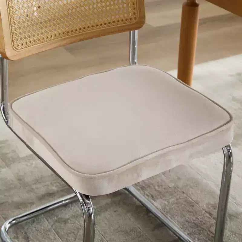 MAYEERTY Chaises de salle à manger modernes - Tissu côtelé, piètement en métal doré, capitonnage cannelé, sans accoudoirs, lot de 2
