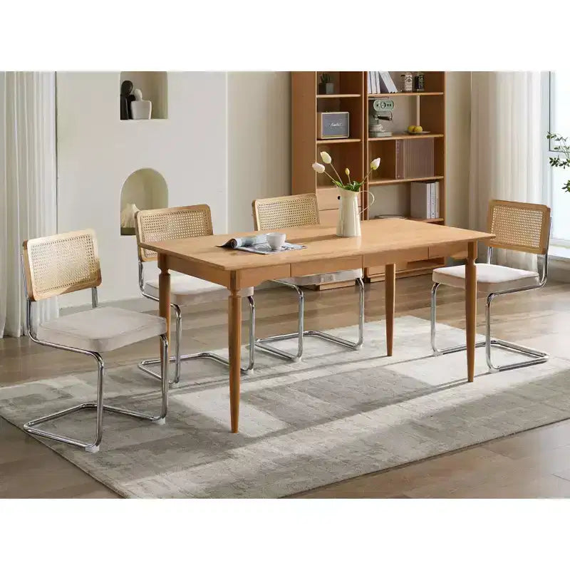 MAYEERTY Chaises de salle à manger modernes - Tissu côtelé, piètement en métal doré, capitonnage cannelé, sans accoudoirs, lot de 2