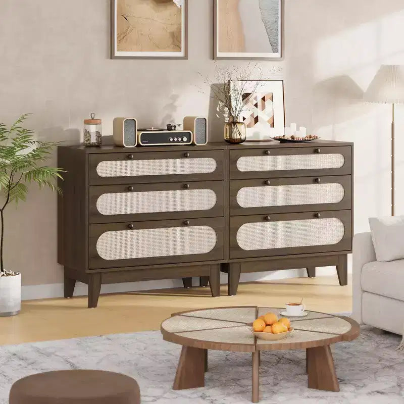 Commode à trois tiroirs, Table de chevet en bois de style moderne de ferme, mince, avec trois tiroirs, pour chambre ou salon