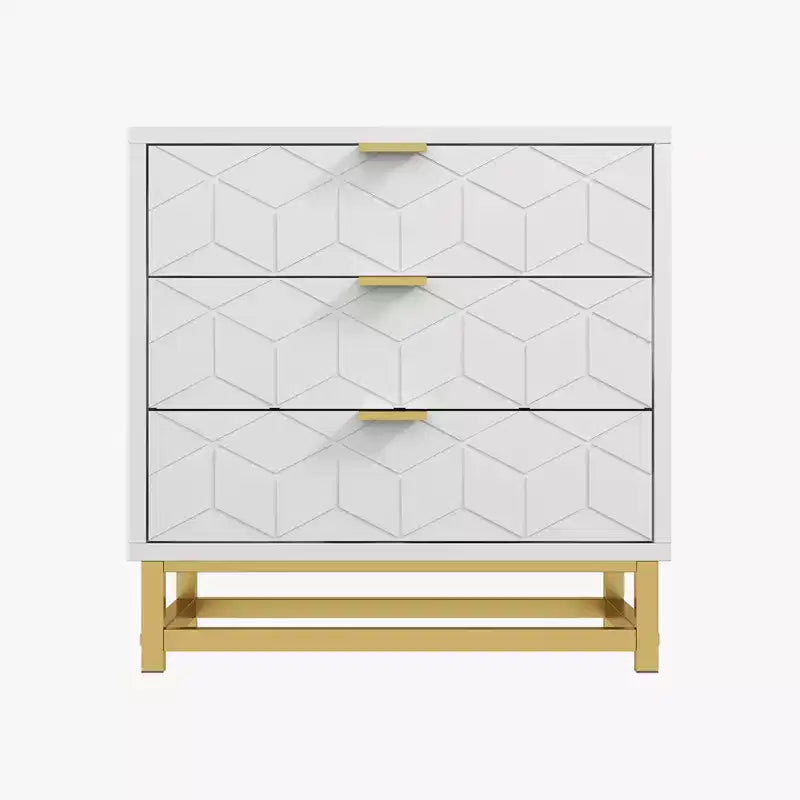 3 Drawer Dresser for Bedroom, Wood DresserChest of Drawers, for Living Room, Hallway,