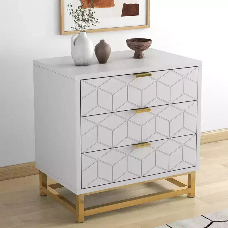 Commode à 3 tiroirs pour chambre à coucher, commode en bois, pour salon, couloir,