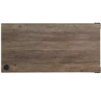 Bureau d'écriture en forme de L GDFStudio Pampas avec rangement à porte coulissante de style grange