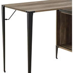 Bureau d'écriture en forme de L GDFStudio Pampas avec rangement à porte coulissante de style grange