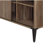 Bureau d'écriture en forme de L GDFStudio Pampas avec rangement à porte coulissante de style grange