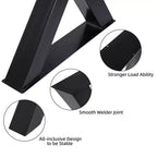 Lot de 2 pieds de table en acier, pieds de table à manger robustes en forme de X, support de meubles de style industriel, quatre patins de protection pour tables de travail